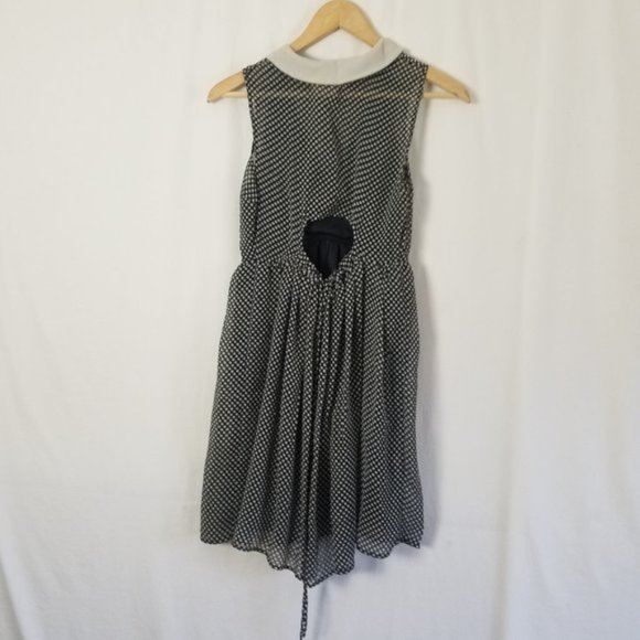 Anthro Coincidence & chance polka dot sleeveless open back dress size XS (159) - Picture 6 of 7